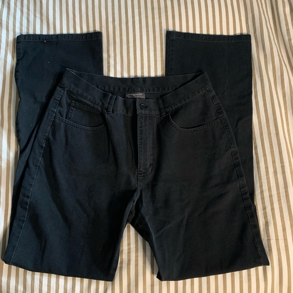 Black chinos